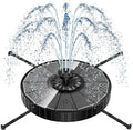 Solar Fountain, 3-Level Adjustable Water Height, 3.5W Glass Powerful Outdoor Fountain Pump with Rotating Rods & 7