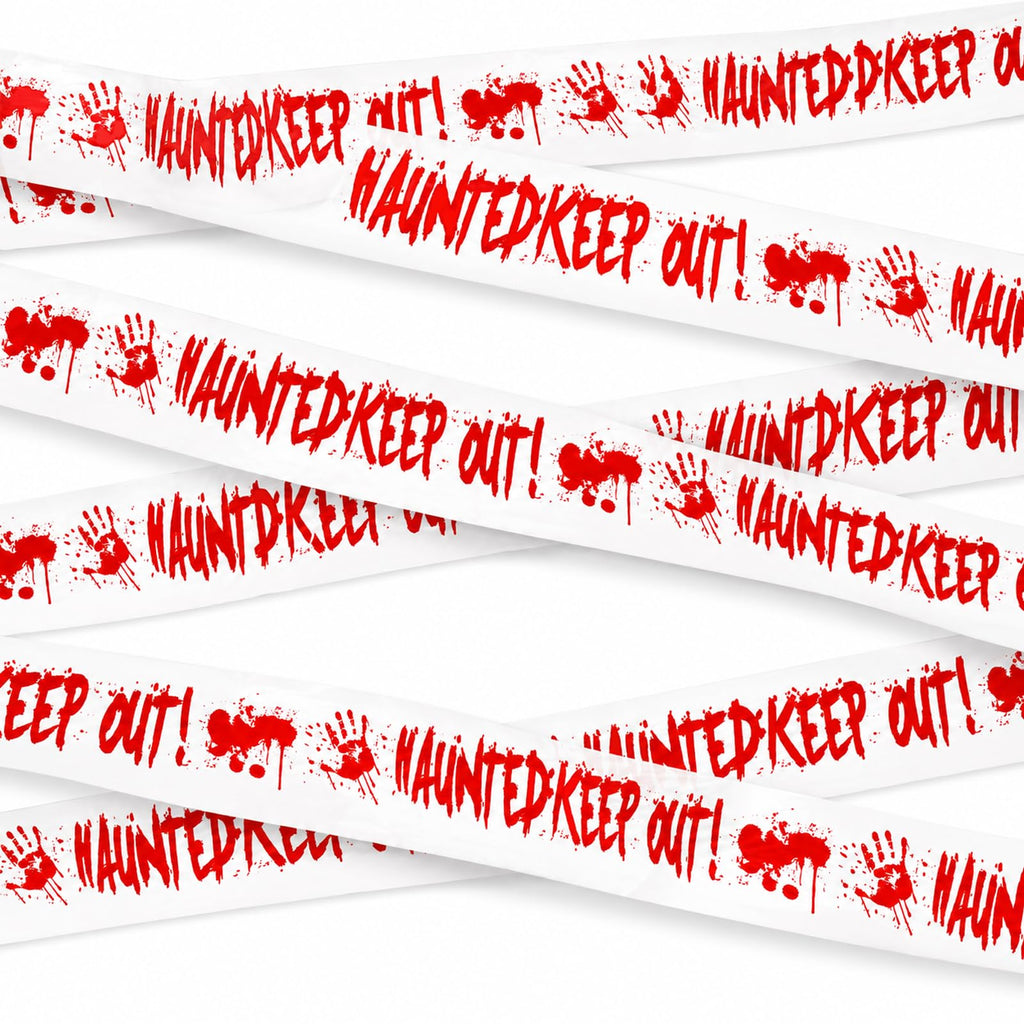 4Pk 3" x118ft Halloween Caution Tape for Haunted House Decor