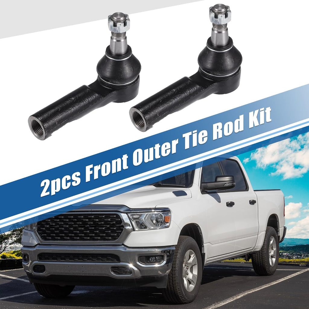 X AUTOHAUX 2pcs Front Outer Tie Rod Ends Kit Suspension Steering Tie Rod End for Dodge for Ram 1500 2006-2010 for Ram 1500 2011-2012 Drag Link No.ES80574