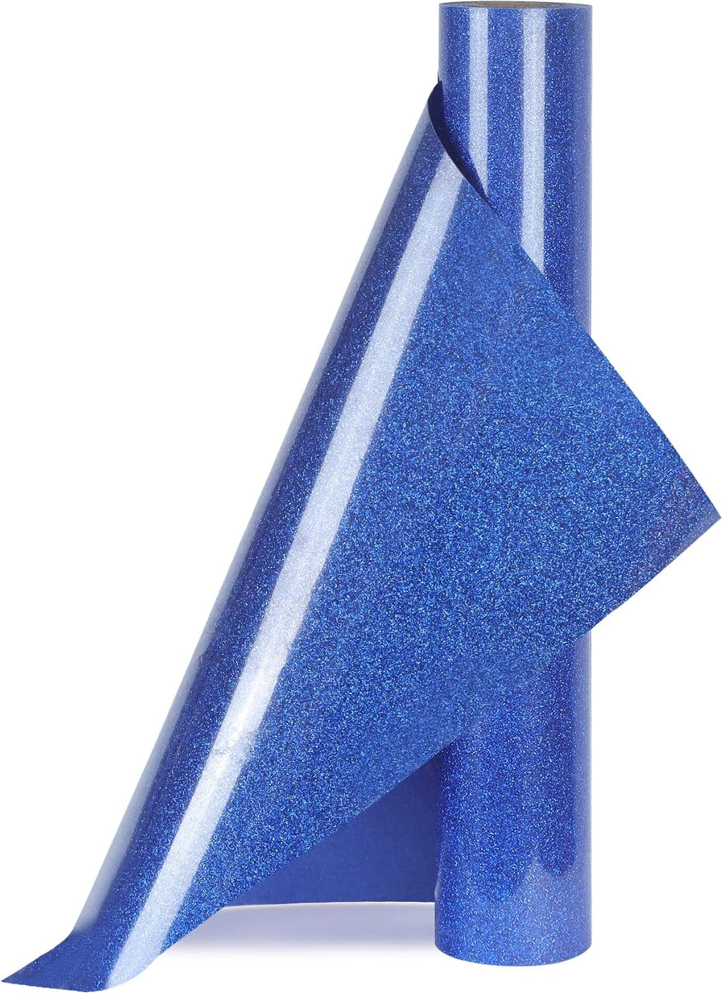Glitter Heat Transfer Vinyl Royal Blue (12 in x 6 ft) HTV Rolls | Stretchy Iron on Vinyl for T-Shirt for Silhouette