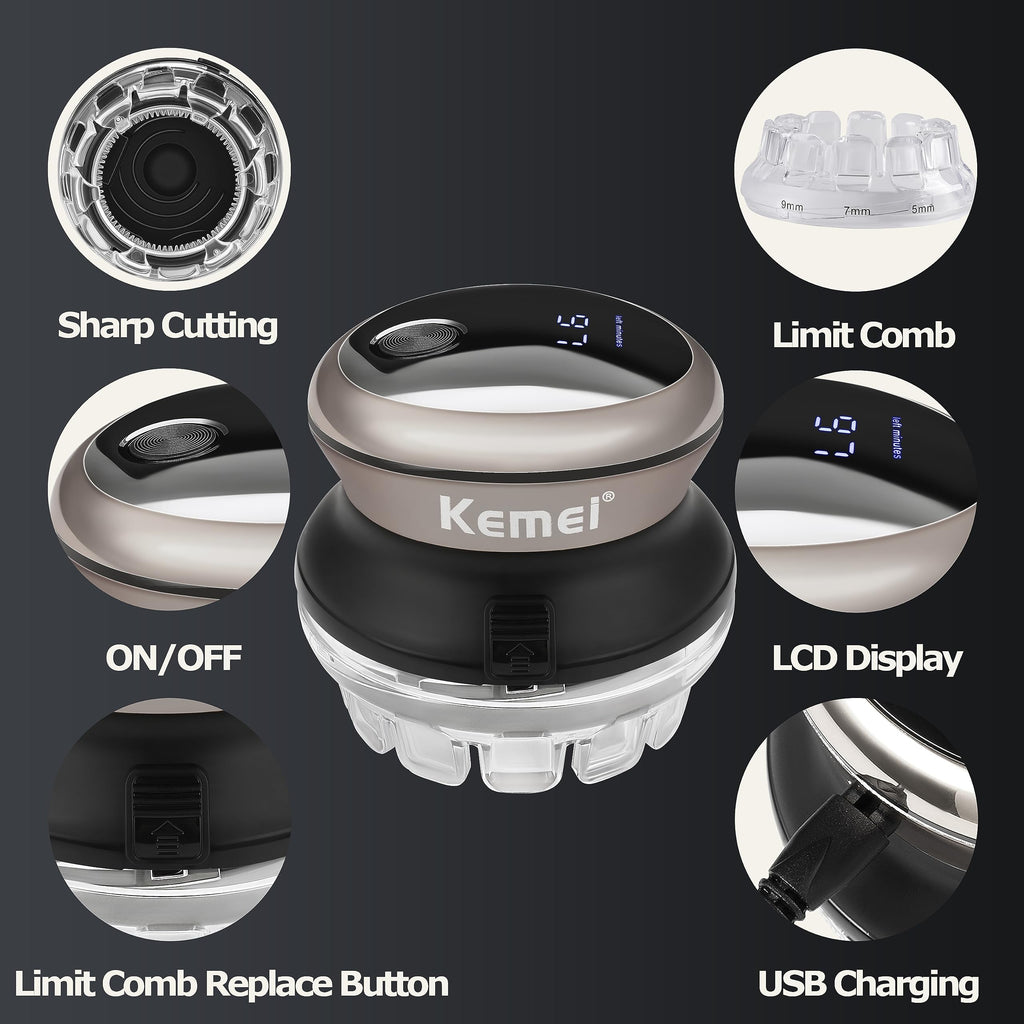 Hair Clipper for Men Automatic Circular Hair Trimmer Self-Haircut Kit
