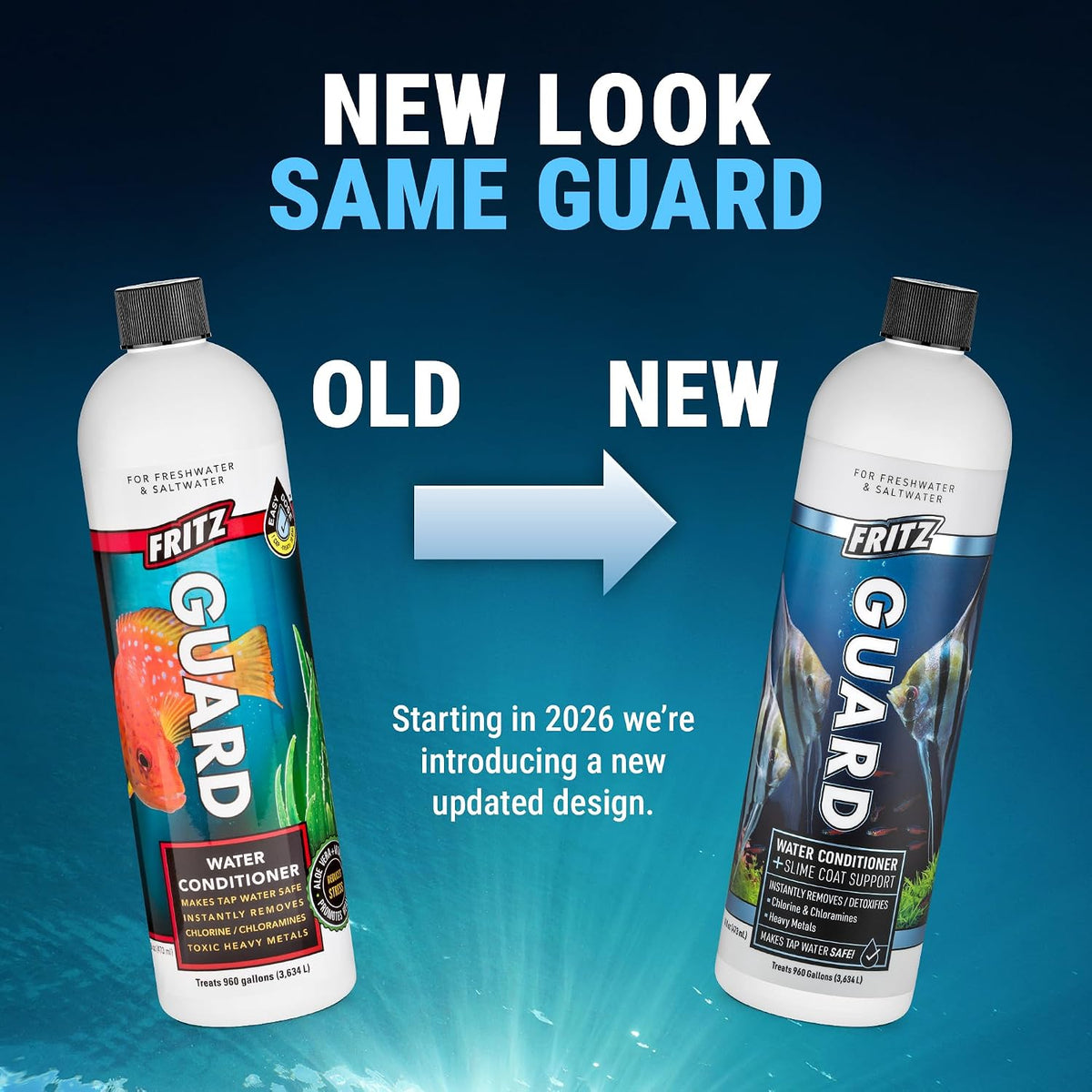 FritzGuard Water Conditioner/Dechlorinator Makes Tap Water Safe for Fresh & Salt Water Aquariums (16-Ounce)