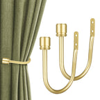 Curtain Holdbacks 2 Pack for Windows, Gold(1 Pair/2 Pack), Large