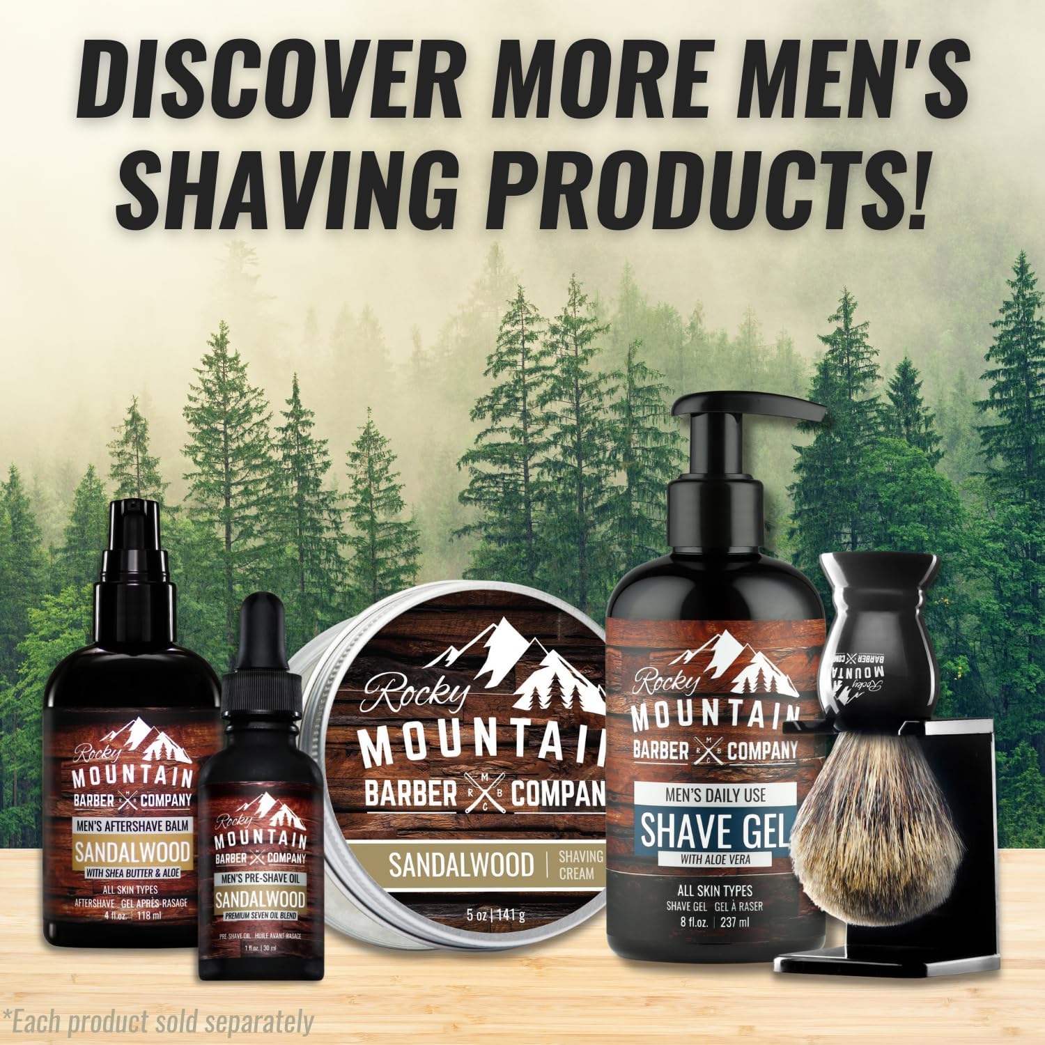 Sandalwood Shaving Cream for Men, 5oz | Sandalwood Scent, Extra Thick Lather