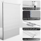 No Drill No Tools Blackout Cellular Shades,White,Custom Size