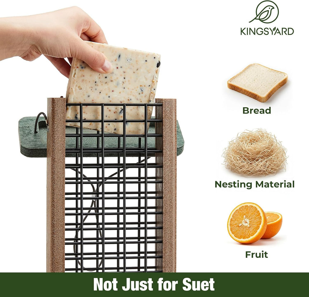 2 Pack Double Tail-Prop Suet Bird Feeder