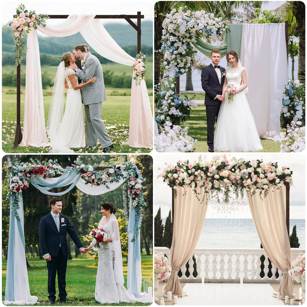 Wooden Wedding Arch Frame Square Wood Arch Backdrop Stand 7.2ft
