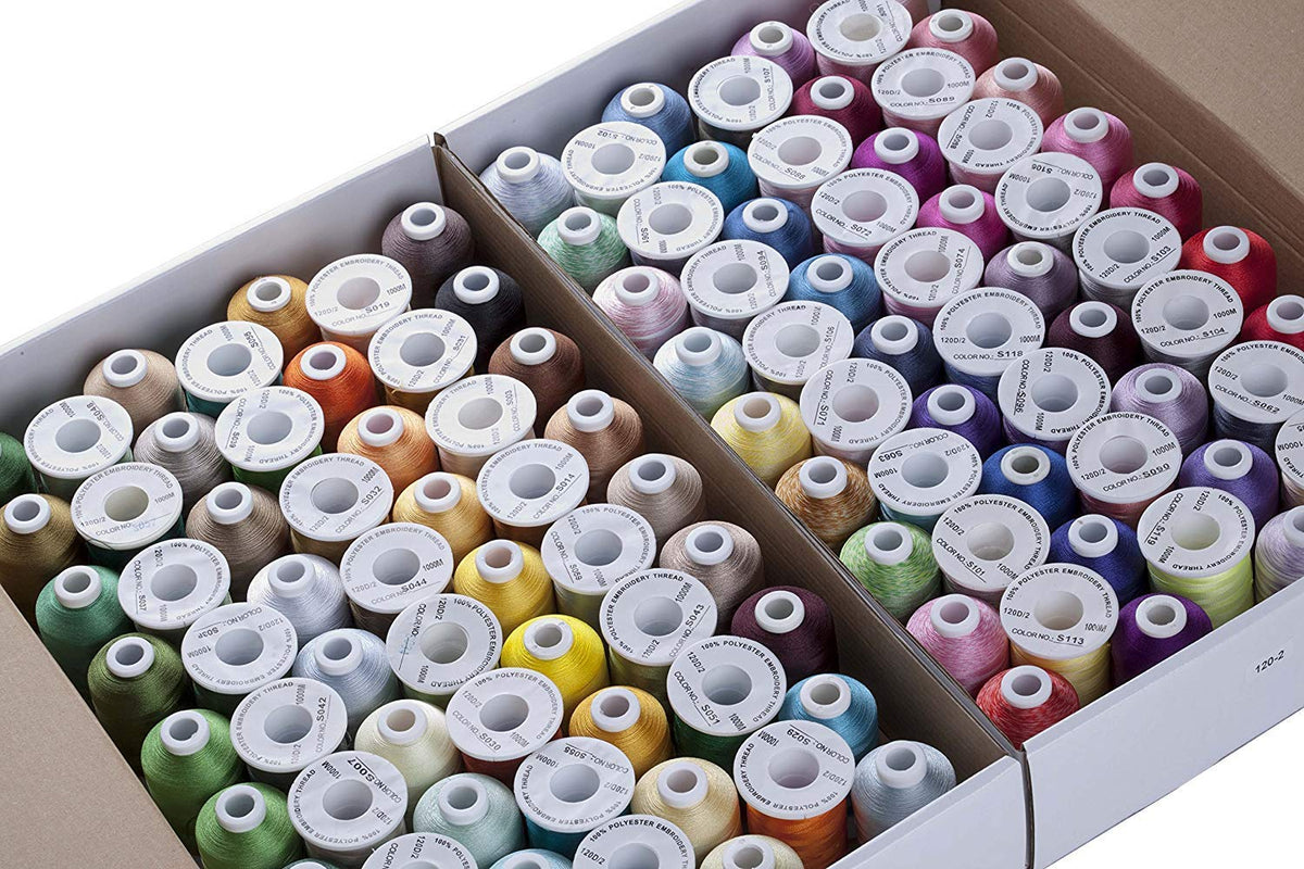 120 Madeira Colors Polyester Machine Embroidery Thread Kit