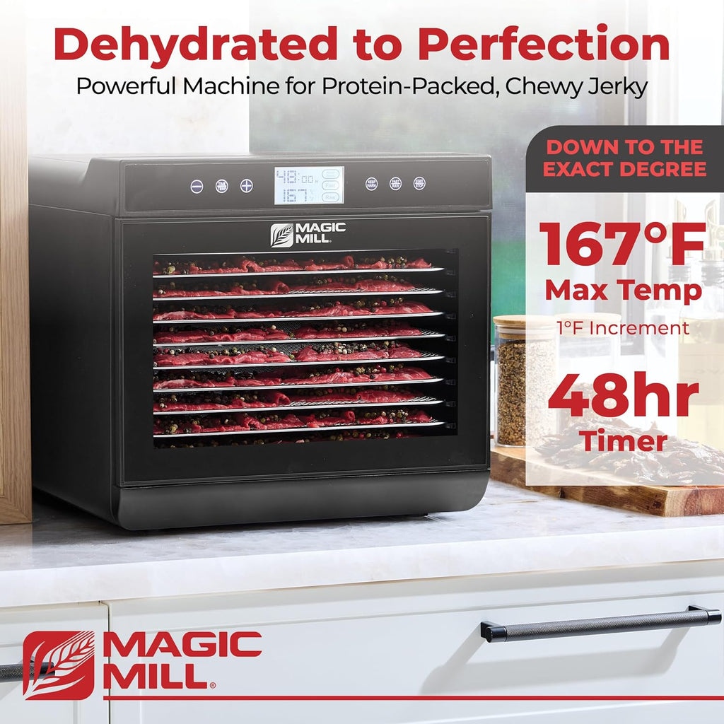Premium Food Dehydrator Machine (10 Extra-Large Stainless Steel Trays) 700W Dryer for Beef Jerky, Fruits, Vegetables
