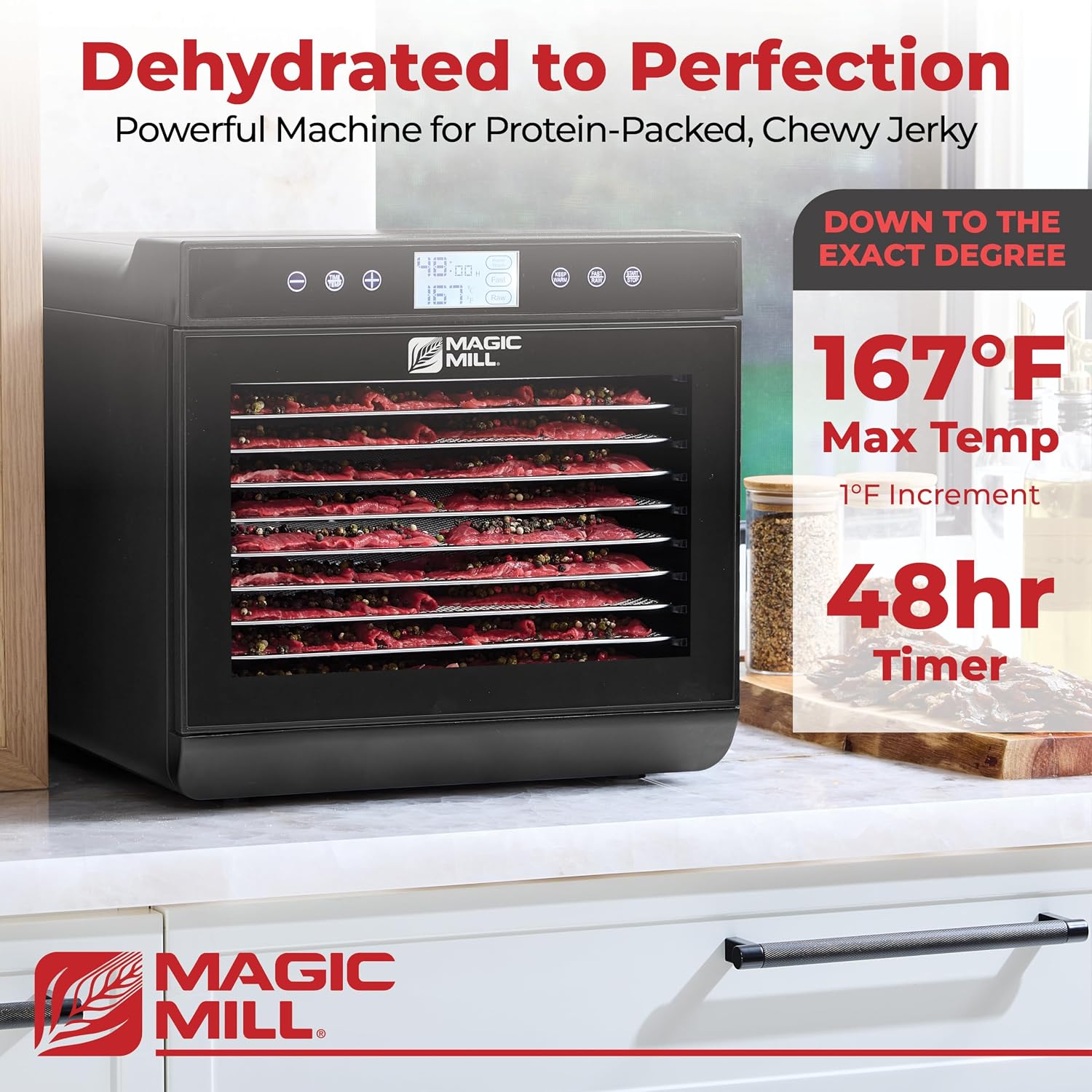 Premium Food Dehydrator Machine (10 Extra-Large Stainless Steel Trays) 700W Dryer for Beef Jerky, Fruits, Vegetables