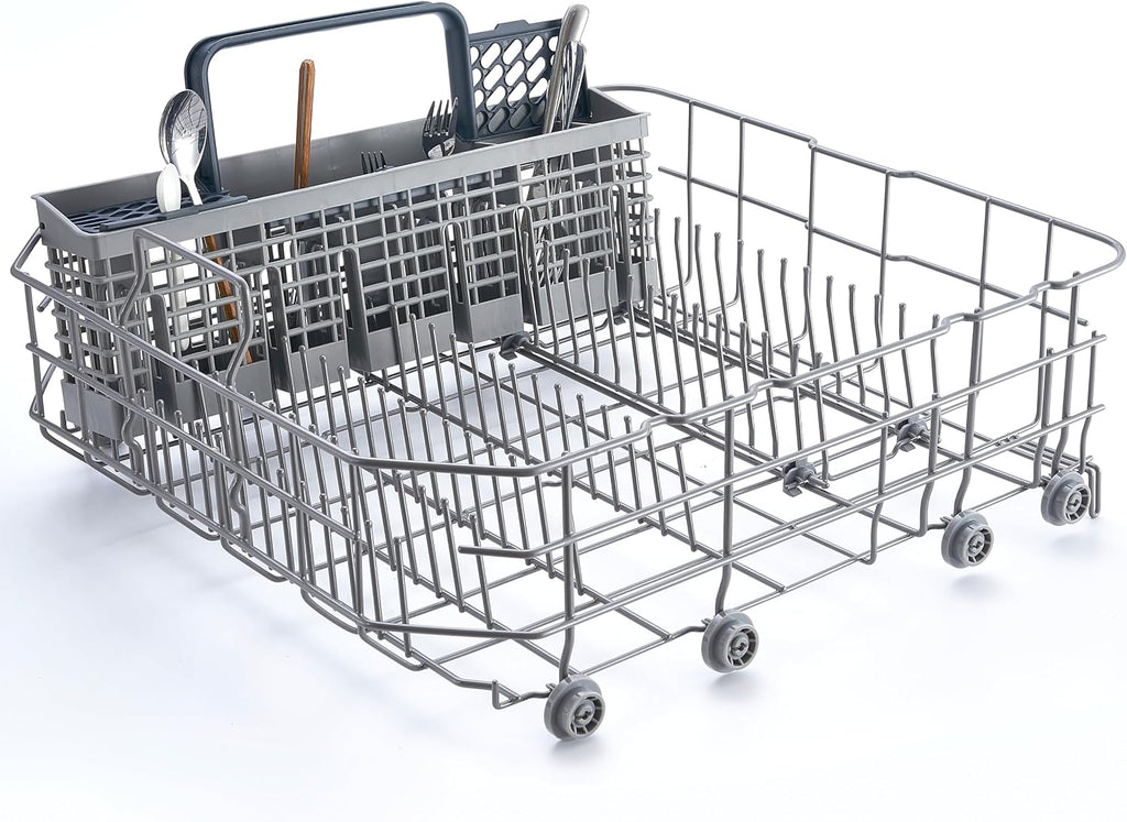 DD82-01387A Dishwasher Cutlery Basket (9.5"H x 18"W x 3.4"D) Rack Replacement -fit for Samsung Dishwasher Replacement Parts