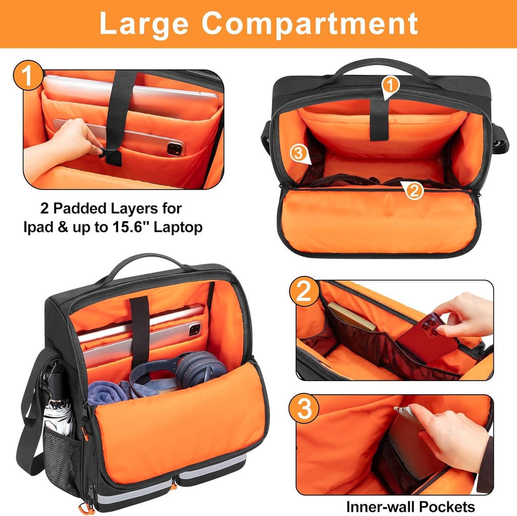 Large Wheelchair Bag to Hang on Back, Wheelchair Accessories Backpack for Adult & Senior, Wheelchair Pouch with