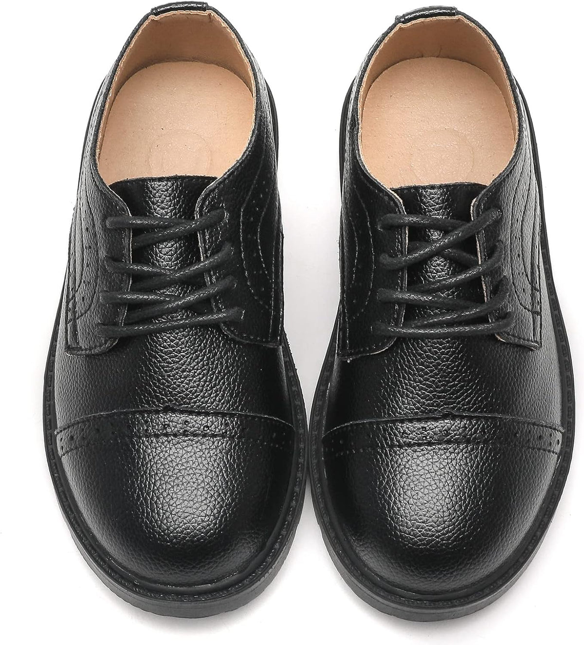 Boys Girls Classic Lace-Up Dress Shoes Oxford Shoes Wedding Church School Uniform Shoes (Toddler/Little Kid/Big Kid)