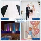 8 Foot Tall Fixed Height Portable Pipe and Drape Backdrop Kit, 8ft x 20ft Breakapart, Black Drapes (BBD9990820CDPR750)