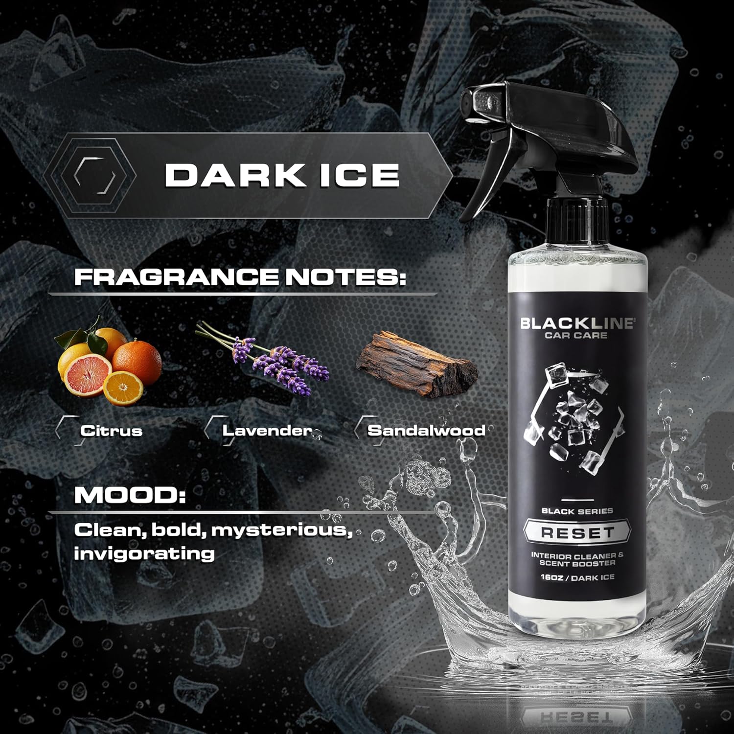 Luxury Scented Leather Interior Car Cleaner Reset Deep Cleans & Deodorizes All Surfaces, pH-Neutral High-Foam