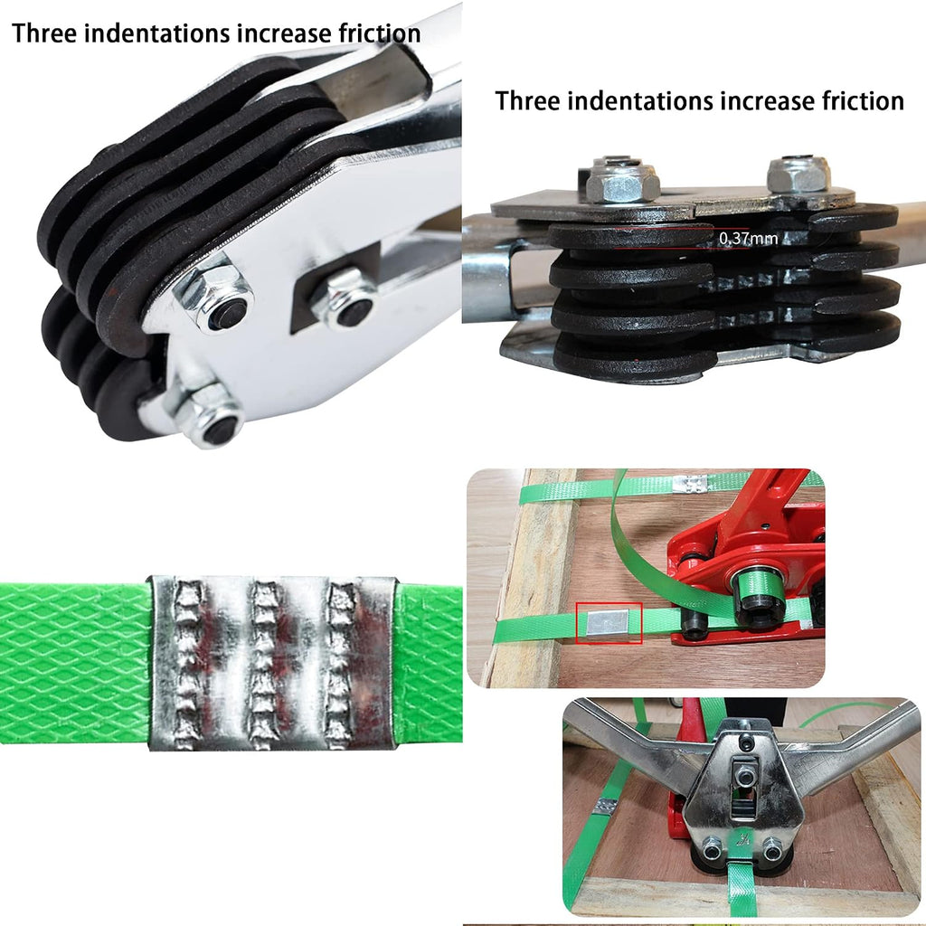 Heavy Duty Banding Strapping Sealer & Crimper for 5/8" Width Polyester Polyproplyn Poly Plastic Strap Manual Tool