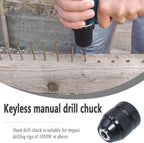 Keyless Drill Chuck Compatible with Milwau-kee, 3/8" Mount 0.8-10mm