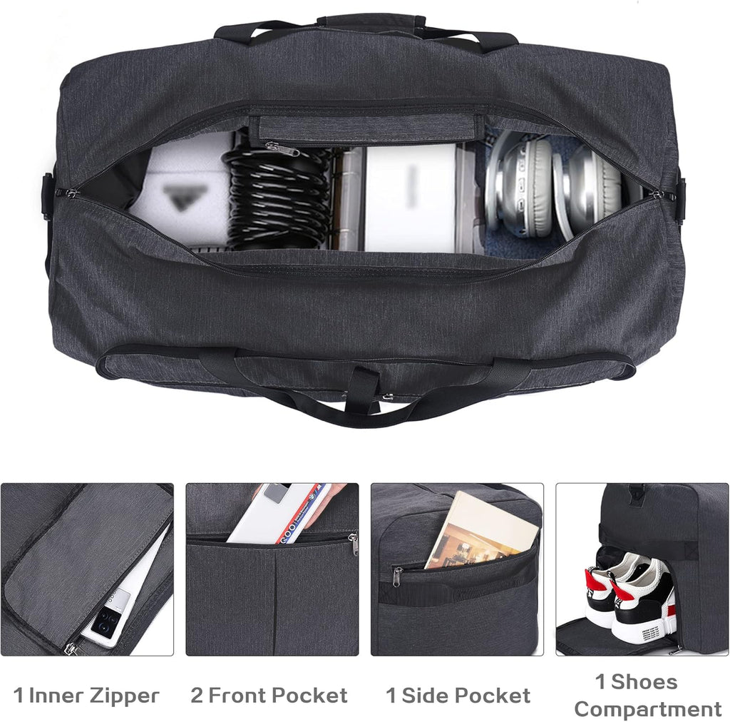 100L Travel Duffle Bag for Men, Urtala 32” Large Duffle Bag for Traveling with Shoe Compartment, Foldable Travel