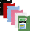 4-Pocket Folder, 6 Pack, Paper Folder, Fits 3-Ring Binders, Holds 8-1/2" x 11" Paper, Assorted Colors (38058)