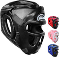 Boxing Headgear Grill Head Gear MMA Training Kickboxing Sparring Gear Removable Front Bar Grill