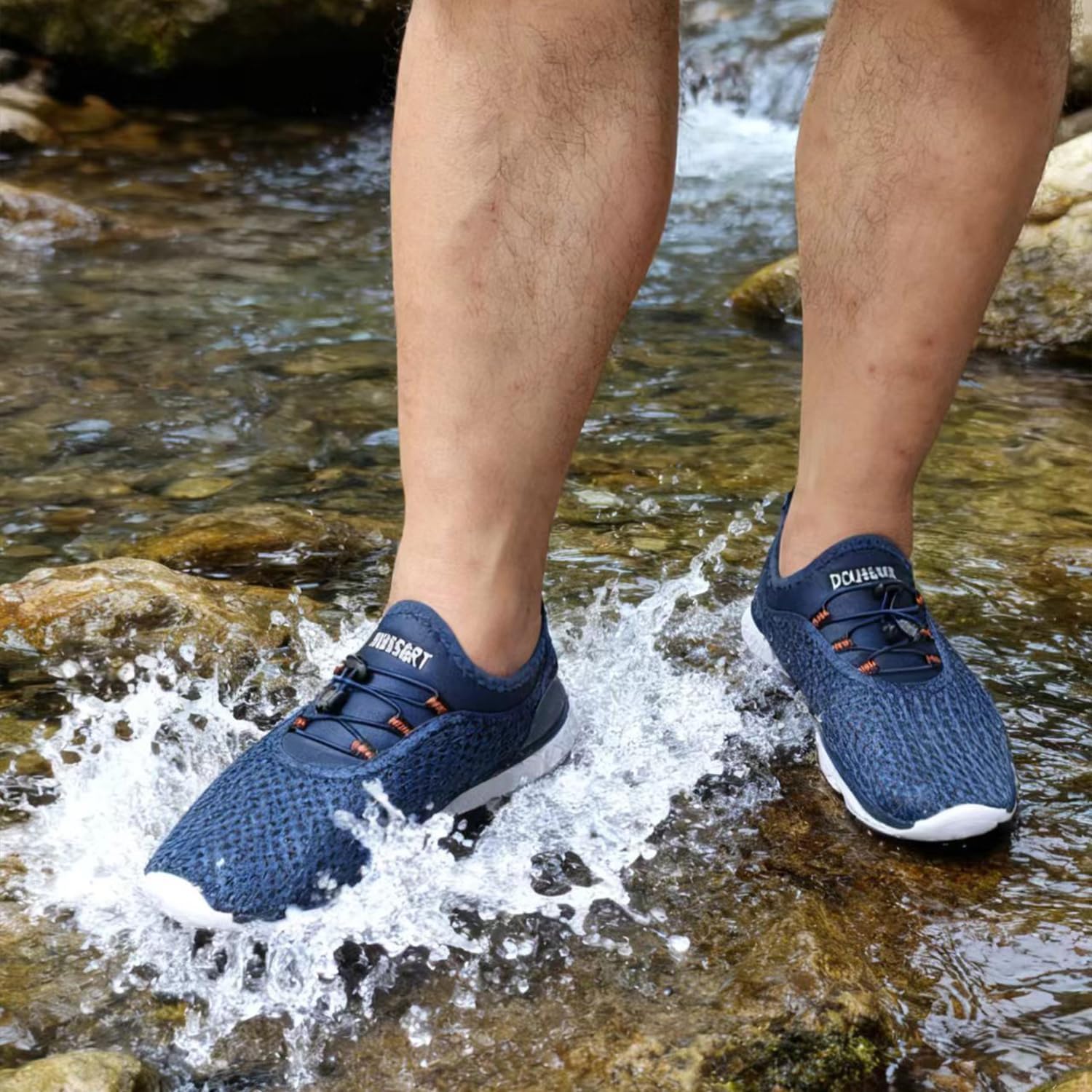 Men's Water Shoes Quick Dry for Beach Swim Pool Fishing | Adult Breathable Summer Walk Aqua Sandals for River