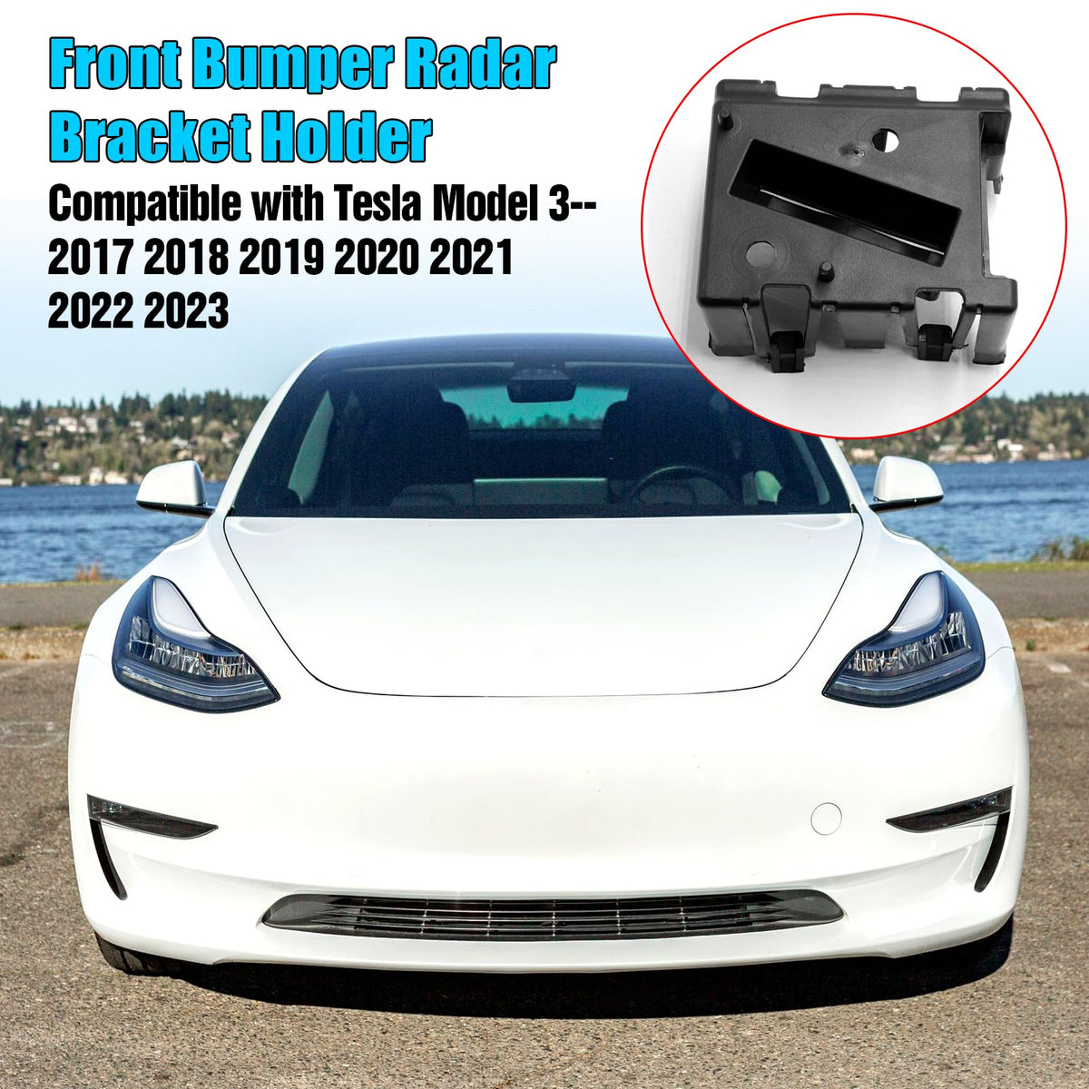 Jaronx for Tesla Model 3 Front Bumper Radar Bracket Holder 2017-2023