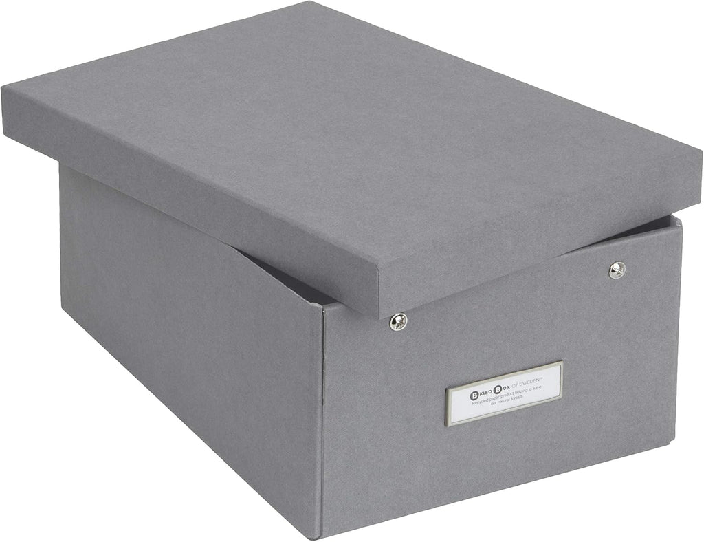 Bigso Karin Collapsible Storage Box - Photo Storage Box with Labelframe for Easy Identification - Simple Assembly