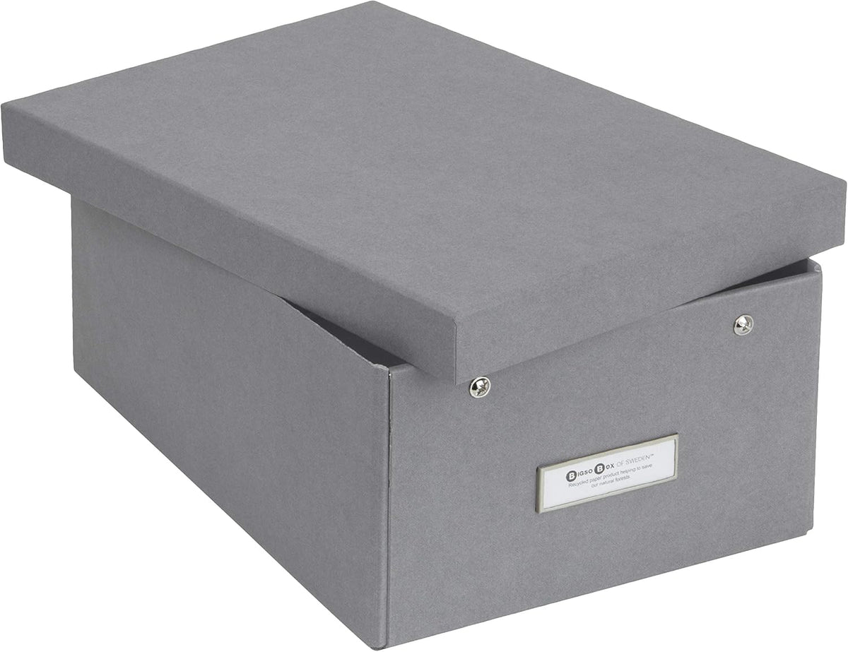 Bigso Karin Collapsible Storage Box - Photo Storage Box with Labelframe for Easy Identification - Simple Assembly