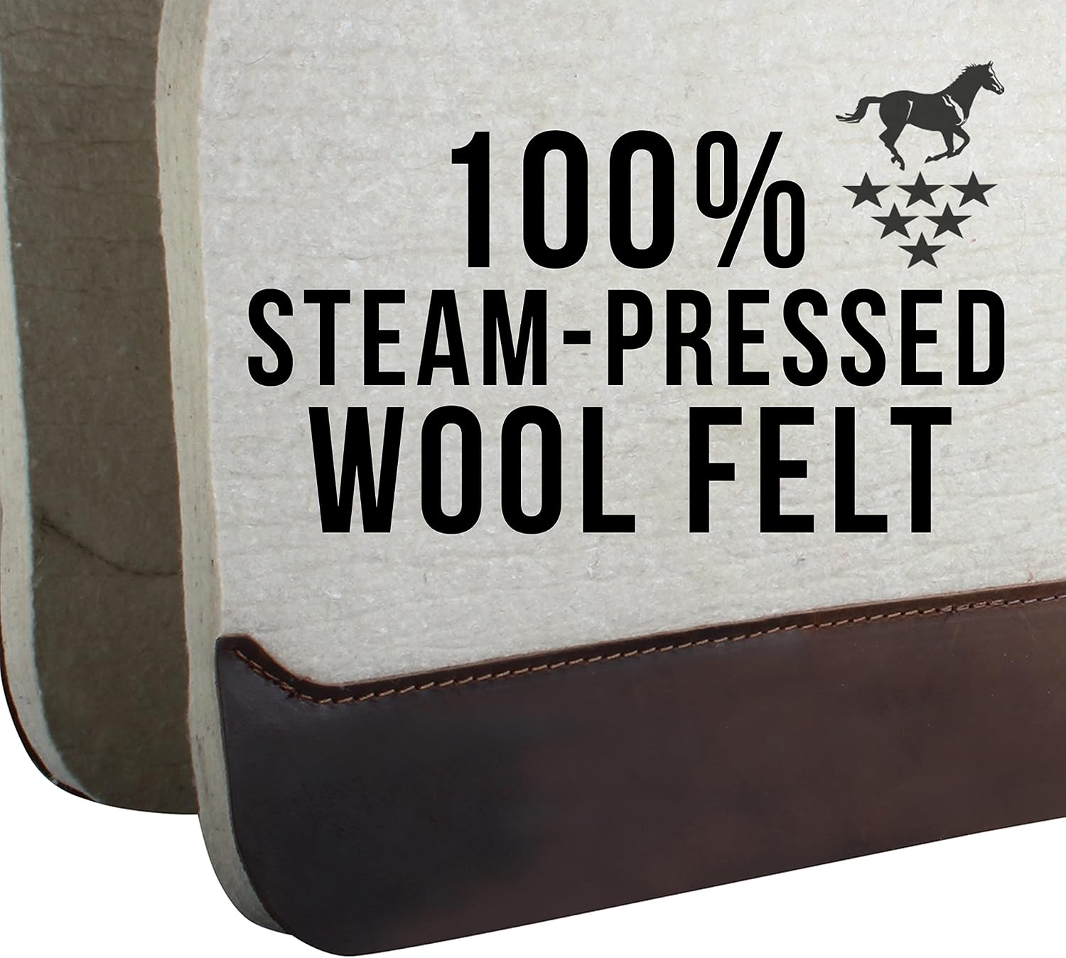 100% Steam-Pressed Wool Felt Western Saddle Pad
