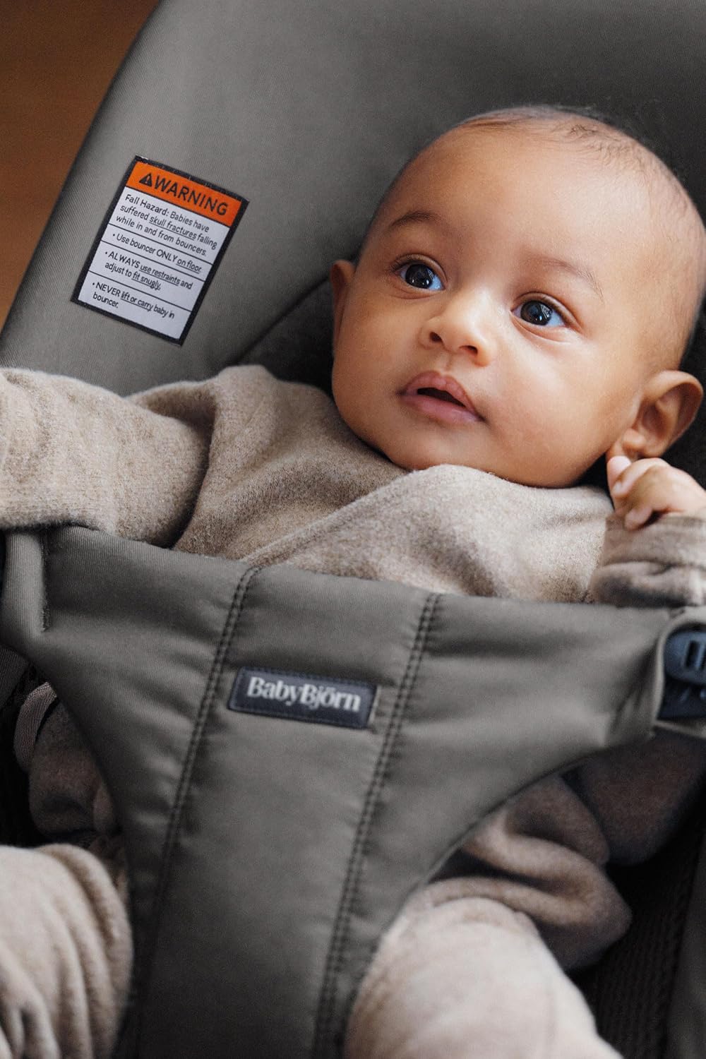 Bouncer Balance Soft, Dark Gray, Woven/Jersey, Tri-Fabric | 2-in-1 Adjustable Baby Bouncer Seat and Toddler Chair