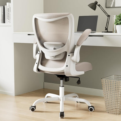 Office Chair, Ergonomic Desk Chair with Adjustable Lumbar Support and Flip up Armrest, Breathable Mesh Computer Chair