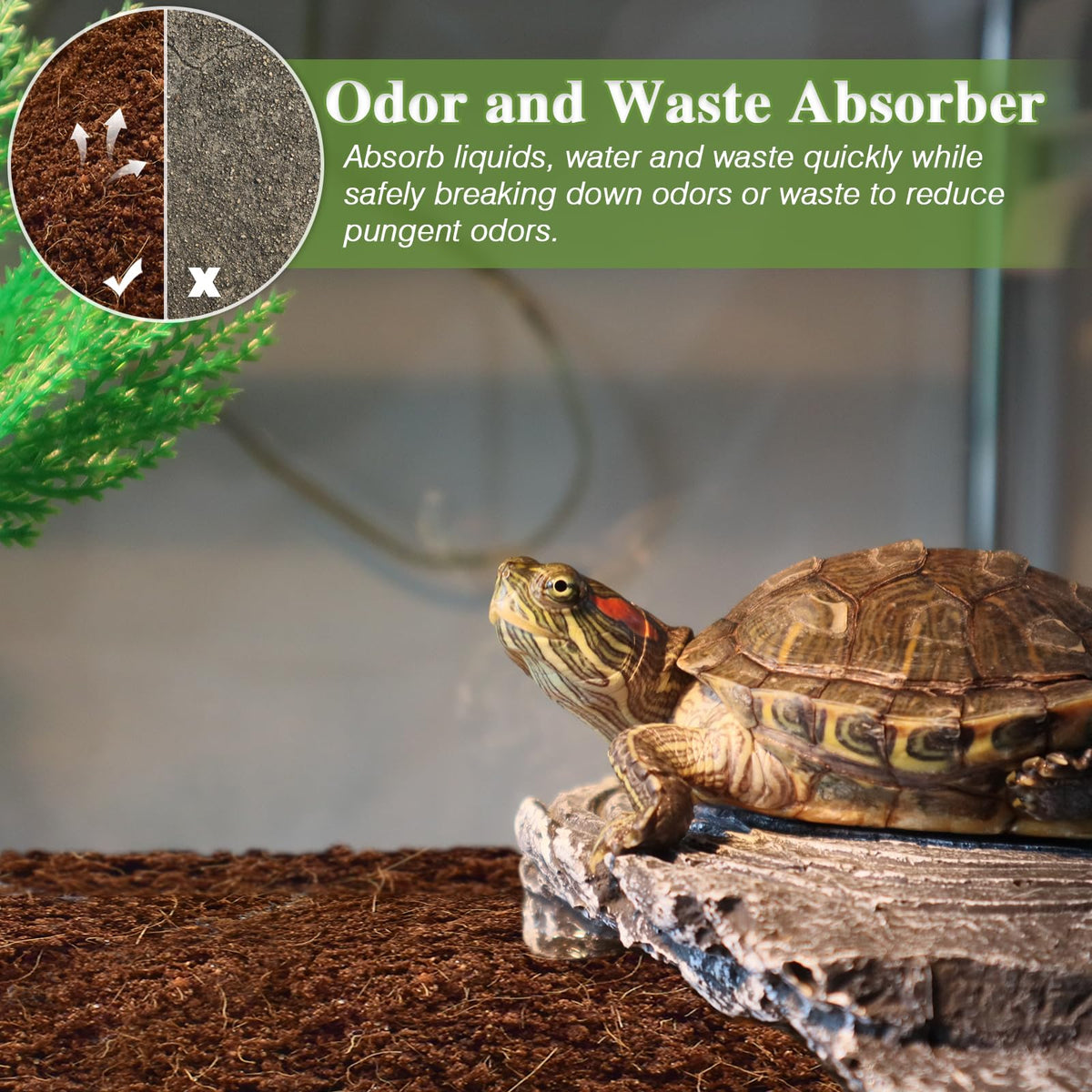 1 Pack Coconut Fiber Substrate, Premium Coco Coir Reptile Substrate