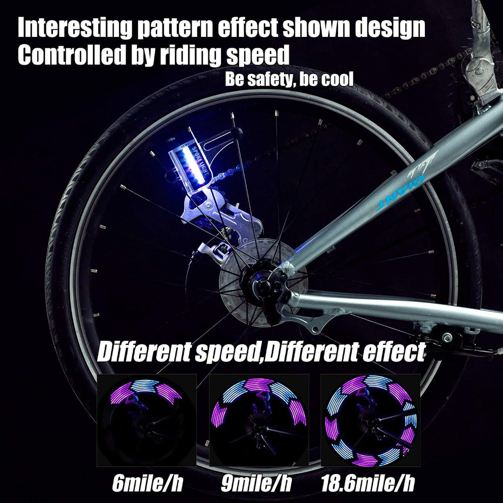 LED Bike Wheel Lights - A12 Waterproof Cool Bicycle Tire Light, Safety Spoke Lights for Kids Boys Girls Men Women, 30