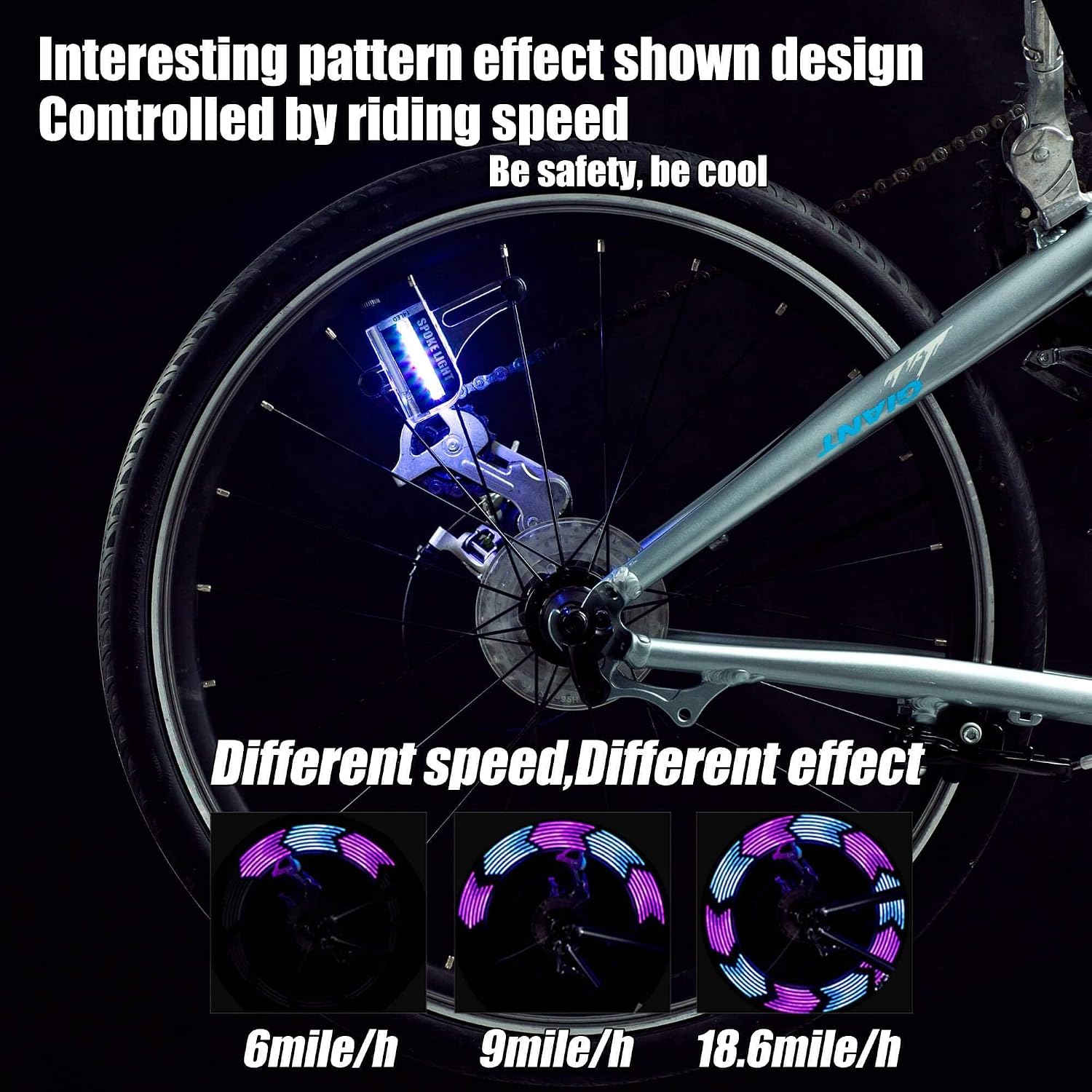 LED Bike Wheel Lights - A12 Waterproof Cool Bicycle Tire Light, Safety Spoke Lights for Kids Boys Girls Men Women, 30