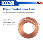 ICOOL 25 ft 3/16" Copper-Plated Brake Line Flaring Tool Kit
