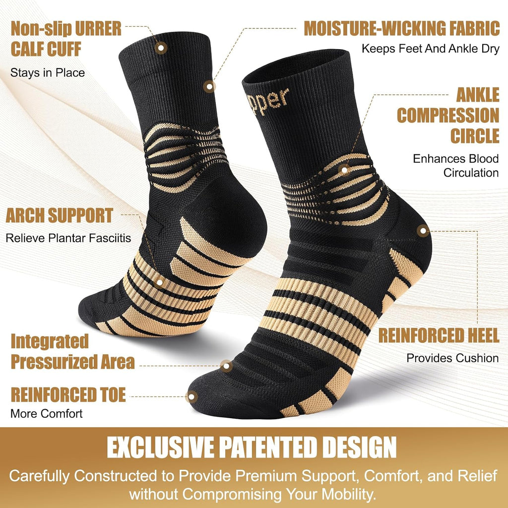 Professional Compression Socks for Women Men Circulation, 20-30 mmHg