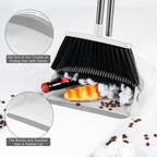Broom and Dustpan Set, 52" Adjustable Handle Broom, White