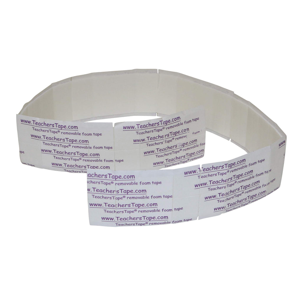 Teachers Tape Bulk Pack (2000 Pieces per roll), Double-Sided Removable Foam Tape for Wall Mounting