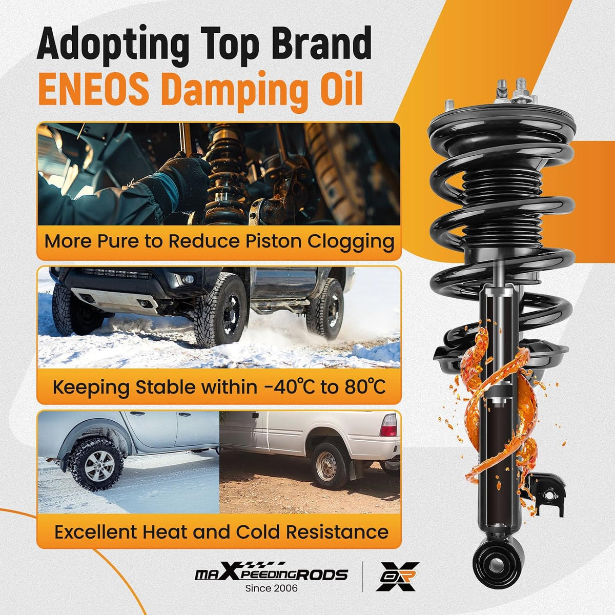 maXpeedingrods 2Pcs Front Struts for Toyota Tacoma 2WD 2005-2015 2.7L L4