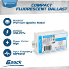 Replacement for ICF-2S26-H1-LD Electronic Ballast (6-Pack)