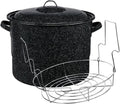 21.5 Quart Water Bath Canner – Large Enamel Canning Pot with Rack and Lid, Heavy Duty Water Bath Canning Pot with