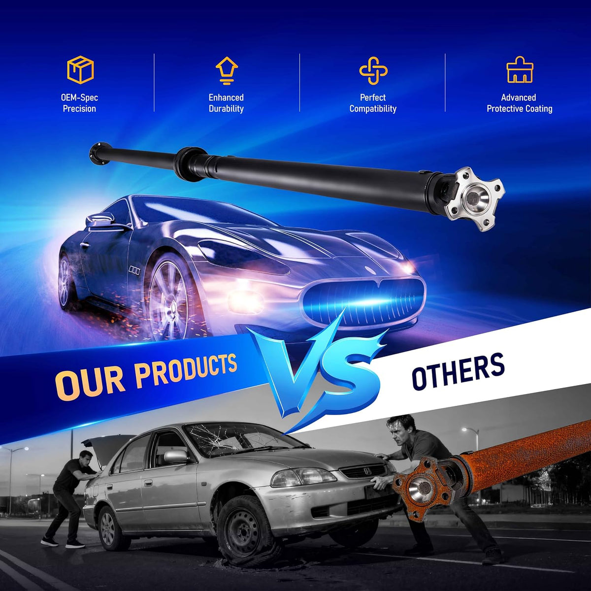 Rear Drive shaft Assembly Propeller Shaft 80.35''