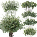 130 Pcs Mixed Eucalyptus Stem, Artificial Greenery Stems for Decor