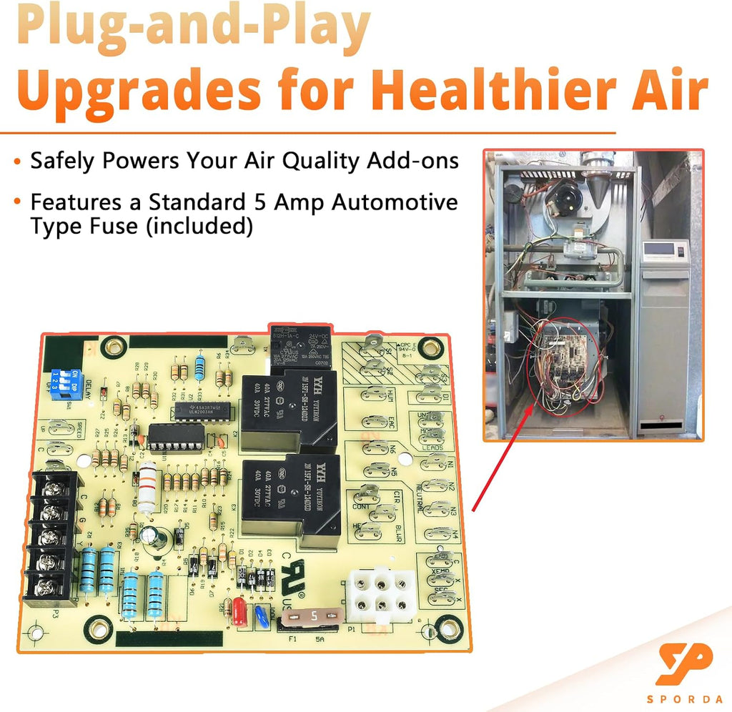 ST9120C Furnace Fan Control Board fits for Honeywell Furnace Fan