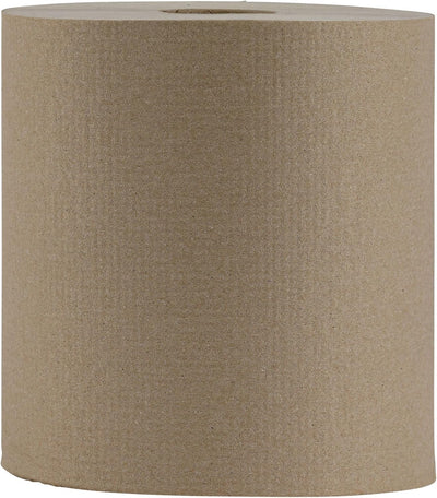 Hardwound Paper Towels, 6 Rolls, 1-Ply, 8" x 800 ft, Natural