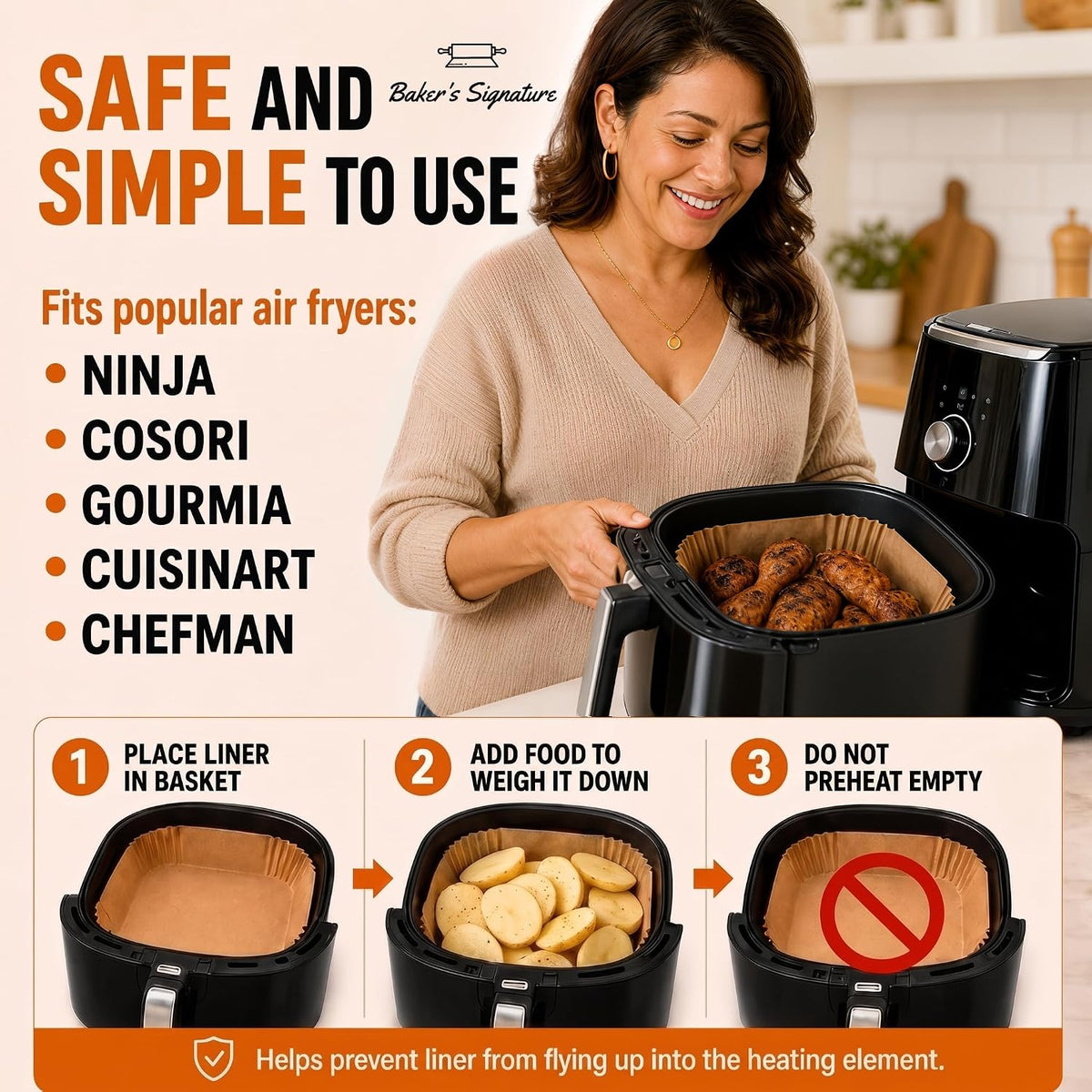 Air Fryer Liners Disposable, Unbleached Parchment Paper Baking Liners