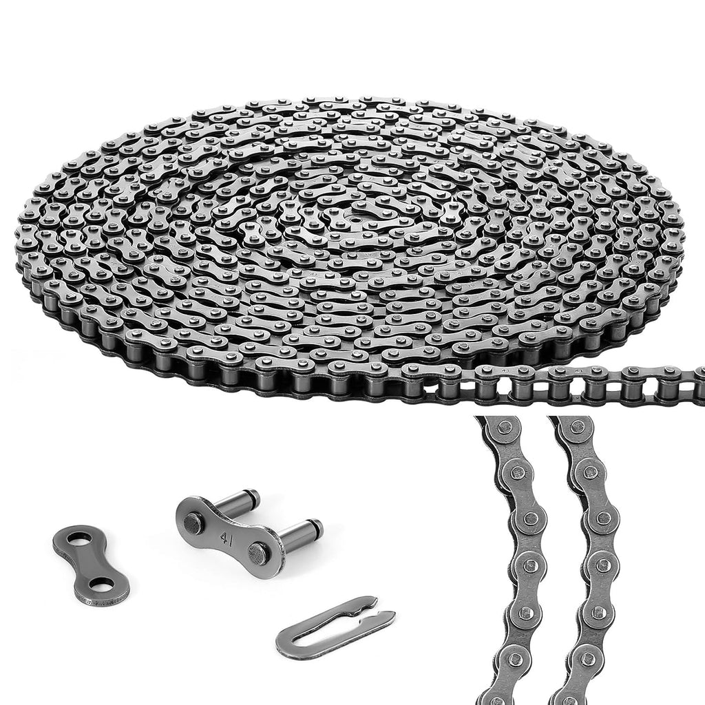 Tandefio #40 20 ft Roller Chain for Gate Openers, Carbon Steel, 2 Links