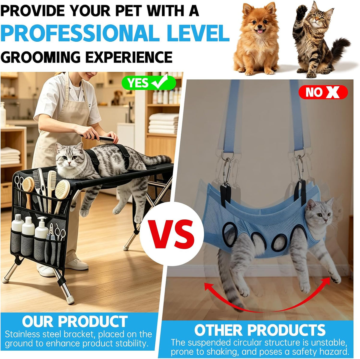 Pet Grooming Hammock for Small Dogs Cats,Joint Protection Restraint Tool
