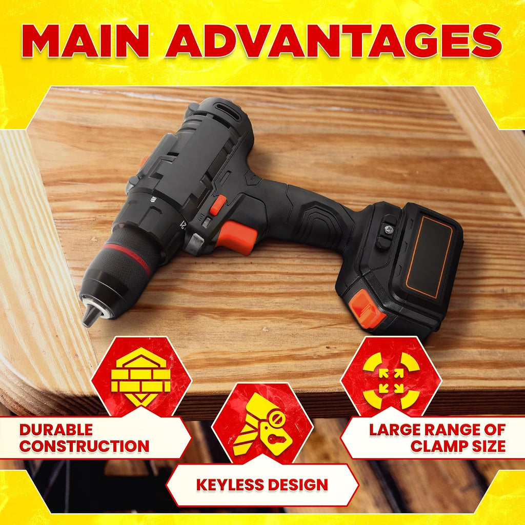 Keyless Drill Chuck 1/2-20 UNF Mount, Metal Self-Tightening 2-13mm