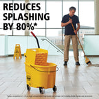 WaveBrake 26QT Side-Press Mop Bucket, Yellow